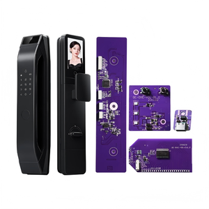 Cerradura Inteligente para Puerta ODM con Monitor, Diseño PCBA <span class=keywords><strong>ESP32</strong></span>, Diseño de PCB, Cámara, Seguridad Wifi, Reconocimiento Facial por IA, Alerta por APP, Desbloqueo Remoto, Anti-robo - Product Image 1
