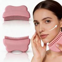 Brosse faciale en silicone pour drainage lymphatique, brosse exfoliante douce moulée par soufflage, brosse de massage pour le visage, brosse nettoyante pour le visage