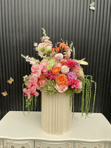 Arreglo <span class=keywords><strong>de</strong></span> <span class=keywords><strong>Flores</strong></span> Artificiales <span class=keywords><strong>de</strong></span> Lujo en Rosa y Verde para Boda 2027, Centro <span class=keywords><strong>de</strong></span> Mesa con <span class=keywords><strong>Flores</strong></span> <span class=keywords><strong>de</strong></span> Seda Naranja para Decoración <span class=keywords><strong>de</strong></span> Mesa <span class=keywords><strong>de</strong></span> Eventos - Product Image 4