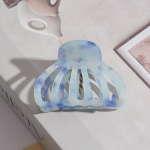 Pince à cheveux élégante en acétate de cellulose, moyenne, creuse, personnalisable et colorée - Product Image 6