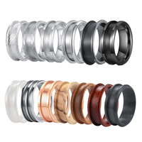 Bague de mariage classique martelée en carbure de tungstène noir, vierge, avec cœur personnalisable pour incrustation, bijoux DIY pour hommes, certifiée REACH
