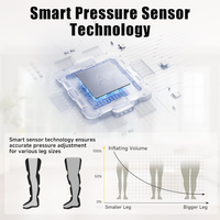 Système de récupération par compression d'air sans fil à 8 chambres avec pression de 50-200 mmHg et 8 modes, écran couleur LCD pour athlètes