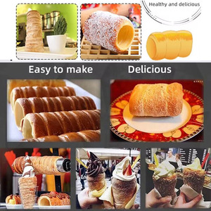 เตาอบขนมสแตนเลส 201 สำหรับทำขนมเช็ก สโลวาเกีย ฮังการี ขนมปลอมมินิ (Chimney Cake) อิตาเลียน ทรานซิลเวเนีย โรมาเนีย และขนมคาลัช - Product Image 6