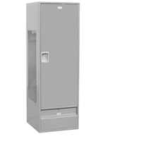 Casier de gym en métal, gain de place, armoire moderne pour les lieux sportifs et les écoles, armoire avec tringle à vêtements et coffre de rangement