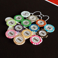 Casino One Stop Accessory Sourcing Autocollants personnalisés pour jetons de poker Jetons de jeu en argile Jetons de Las Vegas