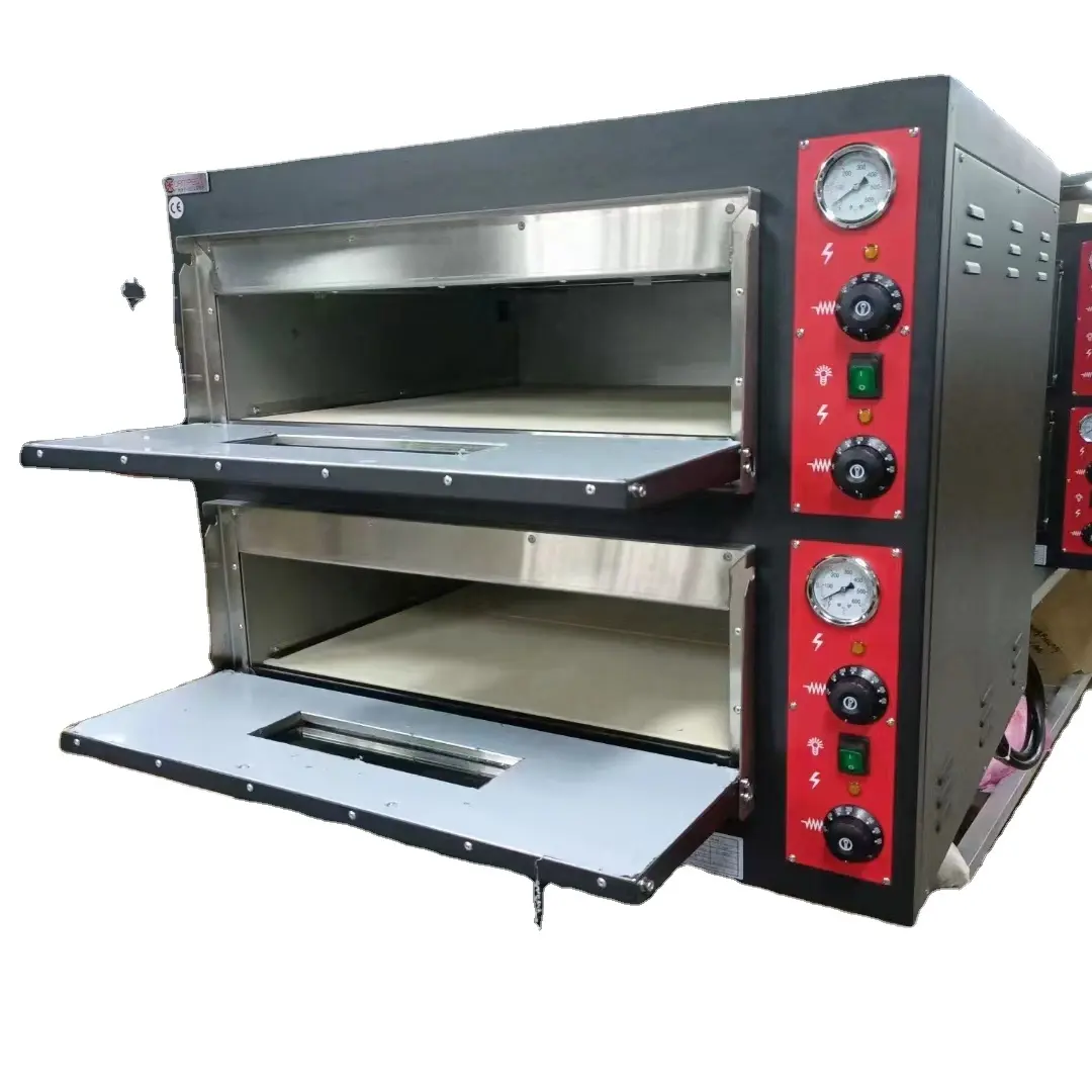 Commercial fast food restaurant kitchen 2 layers traditional pizza ovens