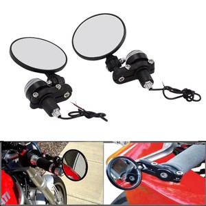 2PCS Extrémités <span class=keywords><strong>de</strong></span> <span class=keywords><strong>guidon</strong></span> <span class=keywords><strong>de</strong></span> moto 7/8 "22mm Rétroviseurs latéraux universels en aluminium à LED pour <span class=keywords><strong>Cafe</strong></span> <span class=keywords><strong>Racer</strong></span> - Product Image 3