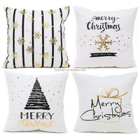 Housses de coussin de noël en coton de chanvre taies d'oreiller de vacances pour Thanksgiving Halloween