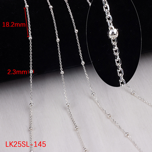 Catena <span class=keywords><strong>satellitare</strong></span> Multi-dimensione 1.7-3mm S925 catena di perline in argento Sterling per bracciale fai da te creazione di componenti per gioielli - Product Image 6