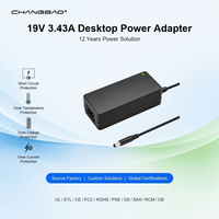 Adaptateur secteur pour ordinateur portable 19V 3.43A, chargeur pour écran LCD LED HD TV, moniteur 3D, haut-parleur, amplificateur audio, adaptateur secteur 19V 3.43A