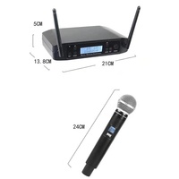 Microphone sans fil Glxd4 système professionnel Uhf micro fréquence automatique 60m fête scène église double microphones portables
