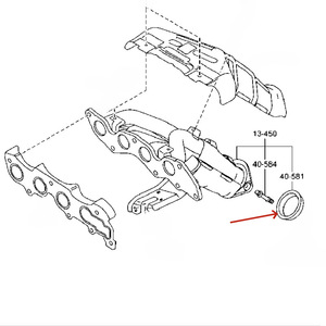Junta de interfaz de silenciador L31540581 para Mazda 6 3 CX-7, pieza de repuesto de acero inoxidable - Product Image 3