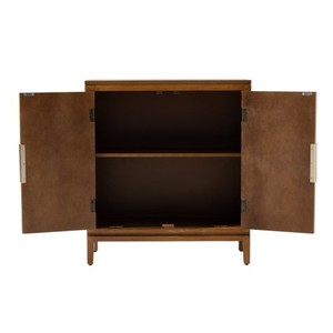 Armoire de rangement de luxe à 2 portes pour ferme Poignées en bois et métal de qualité classique pour bureau à domicile Salon Design traditionnel - Product Image 4