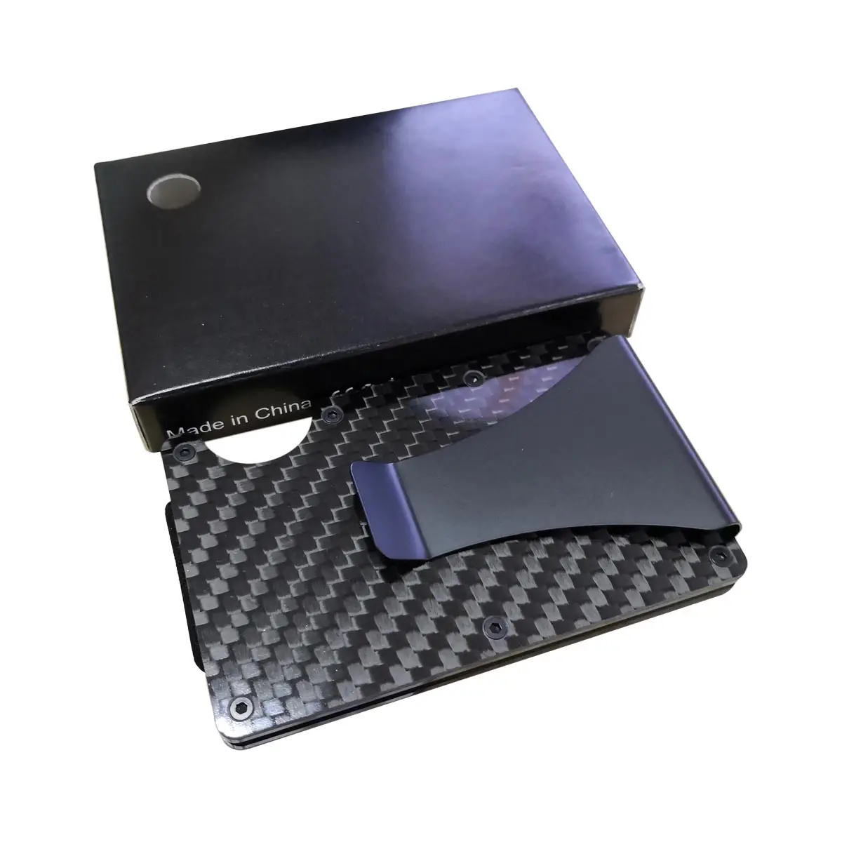 Minimalist Metal card holder wallet RFID carbon fiber wallet for Men Ultra Thin aluminum money clip credit Card Holders