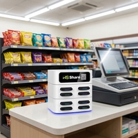Borne de recharge de batteries externes partagées à 8 emplacements – Distributeur automatique de batteries mobiles pour la location