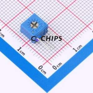 Resistencia Ajustable/Potenciómetro 3362S-104-LF, Componente de Orificio Pasante (THT)-3P, Resistencia de 7x6.8mm, 100kOhm, 10%, 500mW, 250ppm ℃ - Product Image 1