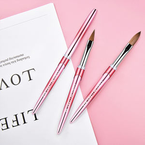 2025 nuevo cepillo de <span class=keywords><strong>uñas</strong></span> de lujo 100% Kolinsky acrílico cepillo de <span class=keywords><strong>uñas</strong></span> <span class=keywords><strong>Rosa</strong></span> borroso logo tamaño 14 16 18 20 22 cepillo para arte de <span class=keywords><strong>uñas</strong></span> - Product Image 6