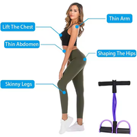 Multifuncional elástico Yoga Pedal tensor banda de resistencia Abdomen/cintura/brazo/pierna estiramiento adelgazamiento entrenamiento paso plataformas