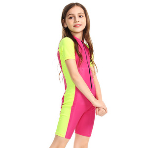 Trajes de Baño de Una Pieza para Niñas, Diseño Sólido, Secado Rápido, Spandex/Nailon, para Entrenamiento, Competencia y Carreras, Tallas 4-16 Años, Venta al Por Mayor OEM/ODM - Product Image 1