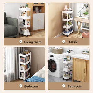 Metalen Opbergrek Kleine Ijzeren Kar Voor Slaapkamer Badkamer Keuken Of Kinderkamer Beweegbare Baby Benodigdheden Organizer - Product Image 3