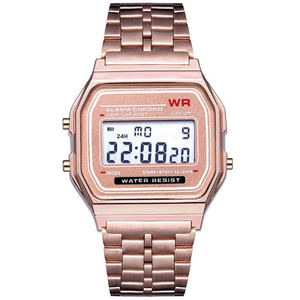 Reloj Deportivo <span class=keywords><strong>F91W</strong></span> para Hombre de Lujo Cuadrado Digital con Alarma, Correa de Acero Inoxidable y Caja de Aleación - Product Image 2