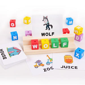 Tarjetas de Memoria con Letras del Alfabeto de Madera Montessori, Juegos de <span class=keywords><strong>Ortografía</strong></span>, Juguetes Educativos de Aprendizaje para Niños y Niñas - Product Image 6