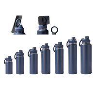 Bouteille d'eau isotherme en acier inoxydable à double paroi Mazon 750 ml, avec couvercle anti-fuite, sans BPA, thermos sport orange