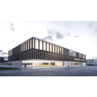 Estructura de estructura de acero prefabricada para edificios de almacén modulares redondos usados