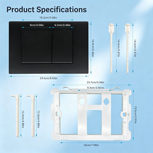 Panel de Botones de Doble Descarga para Inodoro, Compatible con Geberit, Sigma01 20 30 UP300 UP320 115770115, 245x164mm - Product Image 4