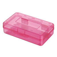 Vente en gros, trousse de rangement multifonctionnelle de grande capacité, boîte à crayons transparente en polyester