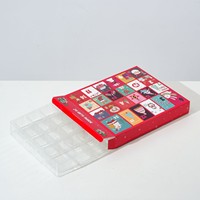 Boîte de calendrier de l'Avent, compte à rebours de 24 jours, cadeaux surprise pour enfants et famille, emballage de vente au détail pour les fêtes, vente en gros personnalisée