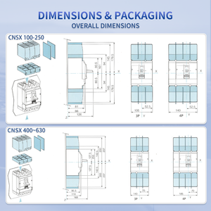 Sspd shendian เครื่องตัดวงจรกรณีไฟฟ้า moulded CNSX-400 3P 690VAC 80kA ดิจิตอล TRIP Unit ขายดี MCCB - Product Image 4