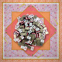 Tuiles de Mahjong Artisanales Personnalisées avec Motif de Noël pour les Boutiques de Cadeaux Artisanaux et la Collection des Boutiques