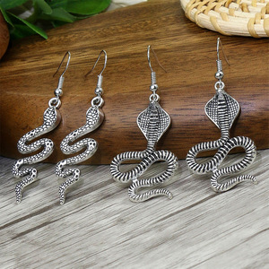 Vintage Snake Shape Alloy <b>Drop</b> Earrings For Women Party Fashion Jewelry Antique <b>Bronze</b> Plated - Product Image 3
