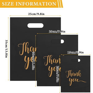 Borsa regalo con stampa personalizzata <span class=keywords><strong>di</strong></span> alta qualità "grazie" per la promozione <span class=keywords><strong>di</strong></span> piccole imprese uso supermercato-ordine minimo 100 pezzi - Product Image 2
