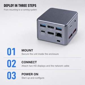 Mini PC <span class=keywords><strong>N5105</strong></span> <span class=keywords><strong>N6005</strong></span> 2.5G LAN 2x Affichage HD 4x USB3.0 M.2 2242 Type-C PD Boîtier Métallique Ordinateur Industriel - Product Image 6