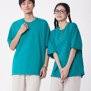 เสื้อยืดแขนสั้นผู้ชายผ้าฝ้ายแท้เนื้อหนัก 280 กรัม ทรงโอเวอร์ไซส์ ไหล่ตก คอเสื้อแบบด้ายคู่ ดีไซน์โอเวอร์ไซส์ - Product Image 2