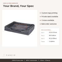 Canapé-lit pour animaux de compagnie avec surface en tissu pelucheux, base antidérapante amovible et housse lavable OEM/ODM pour distributeurs et marques de distributeurs privés