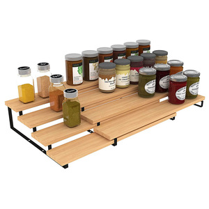 Spice Organizer Rack Bamboo Kitchen Organizer High Quality Wooden Spice Organizer Rack Extendable Bamboo Kitchen Spice Rack Organizer