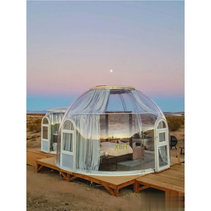 Maison <span class=keywords><strong>d</strong></span>ôme extérieure en polycarbonate personnalisée XBH tentes de luxe pour la plage et le glamping pour hôtel resort <span class=keywords><strong>villa</strong></span> verte avec salle de bain - Product Image 2