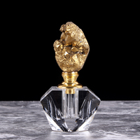Flacons en verre avec cristal vide, motifs en pierre d'agate naturelle, cadeaux du Ramadan, ml