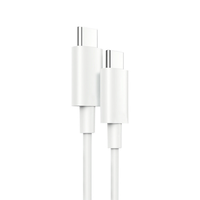 Câble de charge rapide USB Type C vers USB Type C de haute qualité 1M Blanc PD 100W 20V 5A pour ordinateurs portables