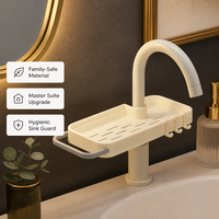 Support de lavabo amovible ventilé pour éponge et savon