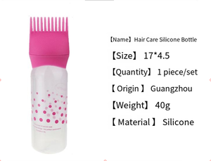 6 oz rỗng Chai nhựa PET tóc dầu Salon màu nhuộm Lược Applicator bóp bơm biểu tượng tùy chỉnh 180ml dầu gội Lotion hộp - Product Image 6