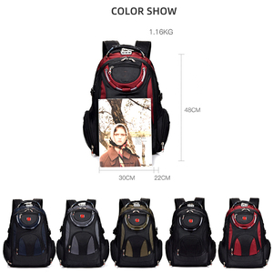 Sac à dos d'ordinateur portable d'affaires imperméable avec logo personnalisé, faible MOQ, port de charge USB, sac à dos de voyage - Product Image 6