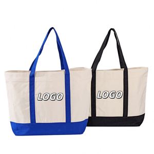 X418 Women's Shop Canvas Bag With Custom Logo Tote Bag Cotton Canvas Handbag Reusable Shopping Bag <b>for</b> Promotion <b>Gift</b> - Product Image 2