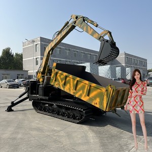 Mini Dump Truck 500kg 800kg 1 ton Dump <b>Trailer</b> Crawler Dump Mini Rubber Track - Product Image 3