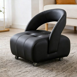 Sillón reclinable con ruedas, taburete de sofá elegante para adultos para uso doméstico en sala de estar, taburete bajo con ruedas, <span class=keywords><strong>banco</strong></span> para cambiar zapatos, pequeño - Product Image 2