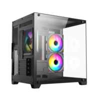 AntarcChill New Luxury Gaming Pc Case Tempered Glass Panel Aluminum Computer Case Mid Tower Mini ITX MATX Gaming Use Pc Cabinet