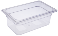 1/4 Taille Commercial En Plastique Polycarbonate Restauration Alimentaire Fruits Buffet Servant Des Conteneurs De Stockage Transparent GN Casseroles